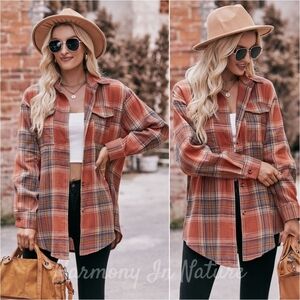 Vivian Plaid Button-Down Shirt - Caramel